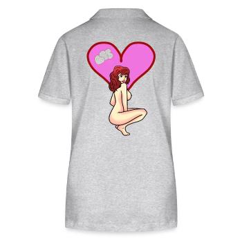 Sex Love Domina Stripper Erotic Nude Woman - Stanley/Stella Women’s Organic Polo Shirt ELLISER - heather grey - Back - Anna (173cm)
