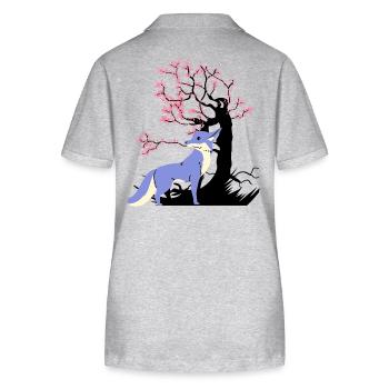 Renard Fantaisie Forêt Animal Conte De Fées Personnage Enfant - Polo bio ELLISER Stanley/Stella Femme - gris chiné - Dos - Anna (173cm)