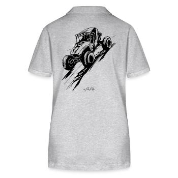 Sand Buggy Rally - Stanley/Stella Women’s Organic Polo Shirt ELLISER - heather grey - Back - Anna (173cm)