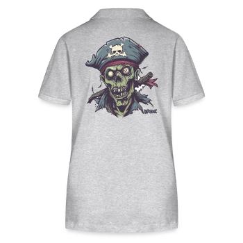 Der untote Zombie Pirat - Stanley/Stella Frauen Bio-Poloshirt ELLISER - Grau meliert - Hinten - Anna (173cm)