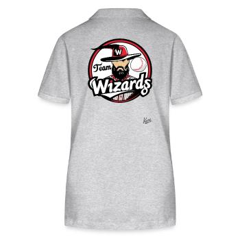Team Magician - Stanley/Stella Women’s Organic Polo Shirt ELLISER - heather grey - Back - Anna (173cm)