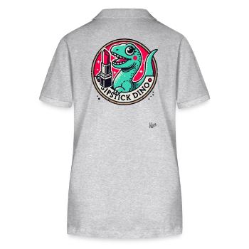Lippenstift Dino - Stanley/Stella Frauen Bio-Poloshirt ELLISER - Grau meliert - Hinten - Anna (173cm)
