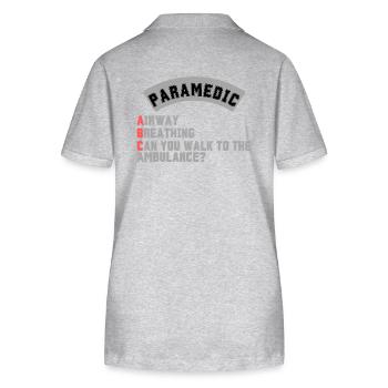 ABC Paramedic - Stanley/Stella Frauen Bio-Poloshirt ELLISER - Grau meliert - Hinten - Anna (173cm)