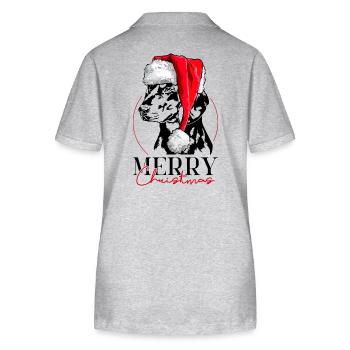Santa Slovensky Kopov Merry Christmas Wilsigns - Stanley/Stella Frauen Bio-Poloshirt ELLISER - Grau meliert - Hinten - Anna (173cm)