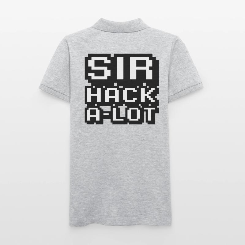 Computer Hack and Pixel Art Sir Hack A Lot Stanley/Stella Women’s Organic Polo Shirt ELLISER