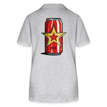 Refreshing Soda Drink Can - Stanley/Stella Women’s Organic Polo Shirt ELLISER - heather grey - Back - Anna (173cm)
