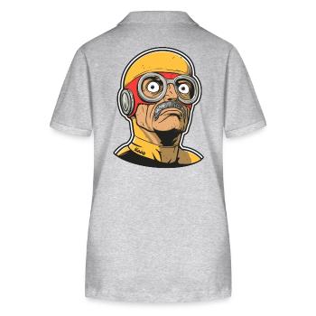 Old Super Hero - Stanley/Stella Women’s Organic Polo Shirt ELLISER - heather grey - Back - Anna (173cm)
