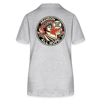 Abandon all hope, Dante in hell - Stanley/Stella Women’s Organic Polo Shirt ELLISER - heather grey - Back - Anna (173cm)