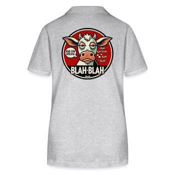 Blah-Blah Cow - Stanley/Stella Women’s Organic Polo Shirt ELLISER - heather grey - Back - Anna (173cm)