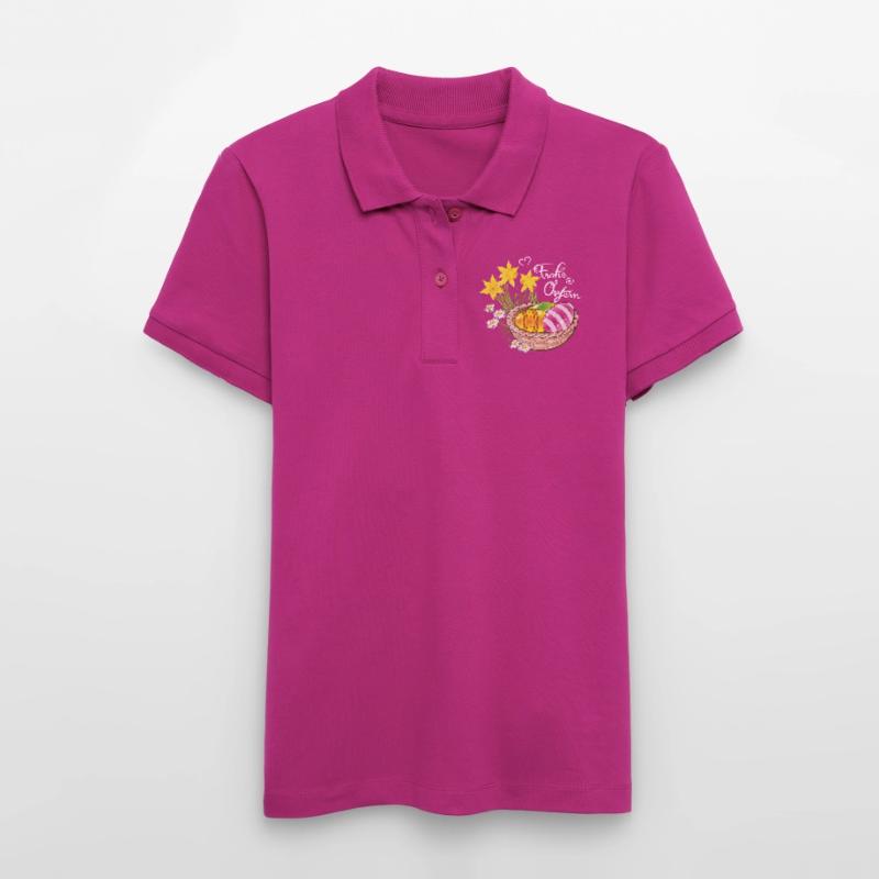 Happy Easter Easter basket Easter eggs Easter flowers eggs Stanley/Stella Women’s Organic Polo Shirt ELLISER