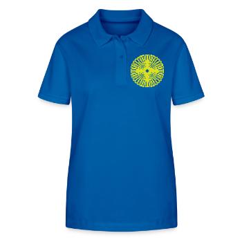 Sonne verpixelt Kreis Pixelsonne | Vectorgraphic - Stanley/Stella Frauen Bio-Poloshirt ELLISER - Königsblau - Vorne - Anna (173cm)