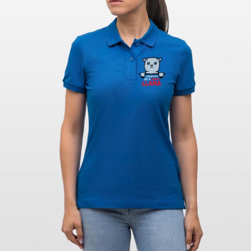 I Identify As A Probllama Cool Lama Problem Spruch Stanley/Stella Women’s Organic Polo Shirt ELLISER