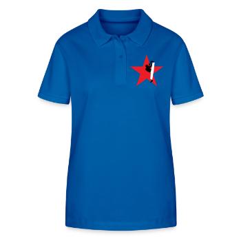 Capoeira - Combat - Danse - Polo bio ELLISER Stanley/Stella Femme - bleu roi - Devant - Anna (173cm)