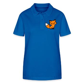 Fuchs Niedlich Comic - Stanley/Stella Frauen Bio-Poloshirt ELLISER - Königsblau - Vorne - Anna (173cm)