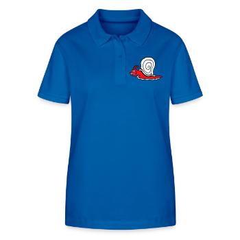 Escargot Fast Crawl Drôle Dessin animé Frénésie - Polo bio ELLISER Stanley/Stella Femme - bleu roi - Devant - Anna (173cm)