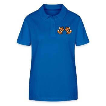 Couple Renard - Polo bio ELLISER Stanley/Stella Femme - bleu roi - Devant - Anna (173cm)