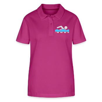 Schwimmer Piktogramm Freistil Welle Pool Sport - Stanley/Stella Frauen Bio-Poloshirt ELLISER - Orchidee - Vorne - Luana (180cm)