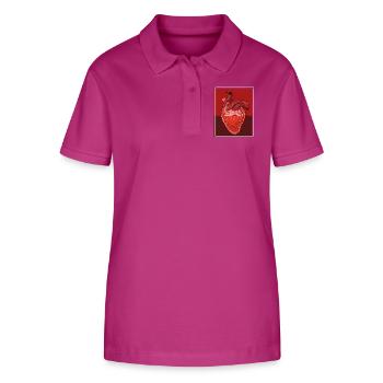 Herz Erdbeer Fusion - Stanley/Stella Frauen Bio-Poloshirt ELLISER - Orchidee - Vorne - Luana (180cm)