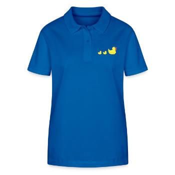 Pixel ducks family mother chicks kid gift - Stanley/Stella Women’s Organic Polo Shirt ELLISER - royal blue - Front - Anna (173cm)