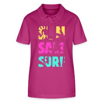Été de surf salé au soleil - Polo bio ELLISER Stanley/Stella Femme - mauve orchidée - Devant - Luana (180cm)
