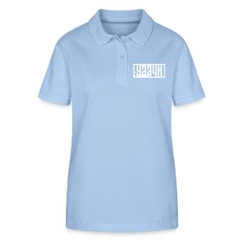 Удачи (Udachi) - Good Luck - Stanley/Stella Women’s Organic Polo Shirt ELLISER - sky blue - Front - Luana (180cm)