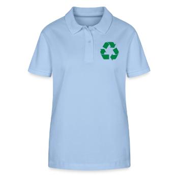 Recycling - Stanley/Stella Frauen Bio-Poloshirt ELLISER - sky Blue - Vorne - Luana (180cm)