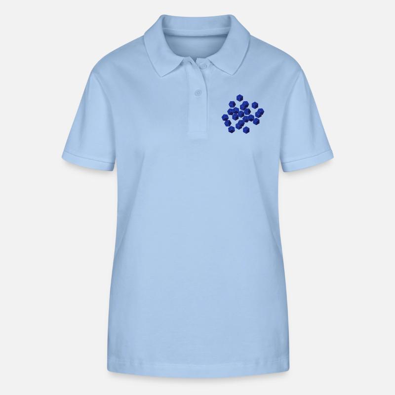 Cube - Polo bio ELLISER Stanley/Stella Femme - bleu ciel