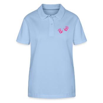Mains - Polo bio ELLISER Stanley/Stella Femme - bleu ciel - Devant - Luana (180cm)