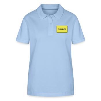 Panneau de la ville Duisbourg - Polo bio ELLISER Stanley/Stella Femme - bleu ciel - Devant - Luana (180cm)