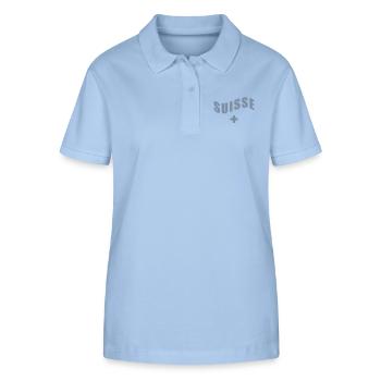 Schweiz - Suisse - Switzerland - Stanley/Stella Frauen Bio-Poloshirt ELLISER - sky Blue - Vorne - Luana (180cm)