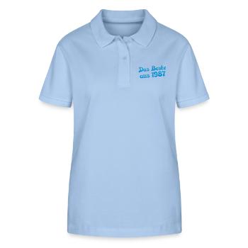 the best of 1987 - Stanley/Stella Women’s Organic Polo Shirt ELLISER - sky blue - Front - Luana (180cm)