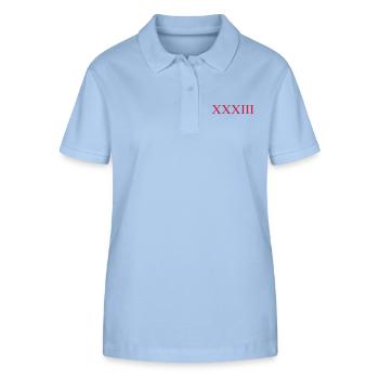 33 - Stanley/Stella Frauen Bio-Poloshirt ELLISER - sky Blue - Vorne - Luana (180cm)