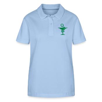 apotheker Tasse Hygieia apotheke - Stanley/Stella Frauen Bio-Poloshirt ELLISER - sky Blue - Vorne - Luana (180cm)