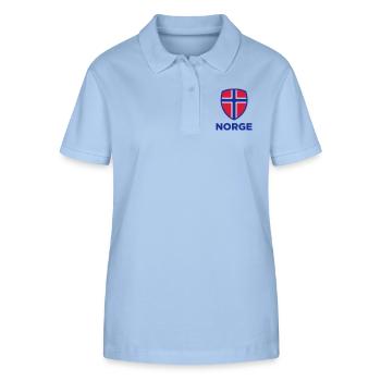 Drapeau national de Norvège - Polo bio ELLISER Stanley/Stella Femme - bleu ciel - Devant - Luana (180cm)