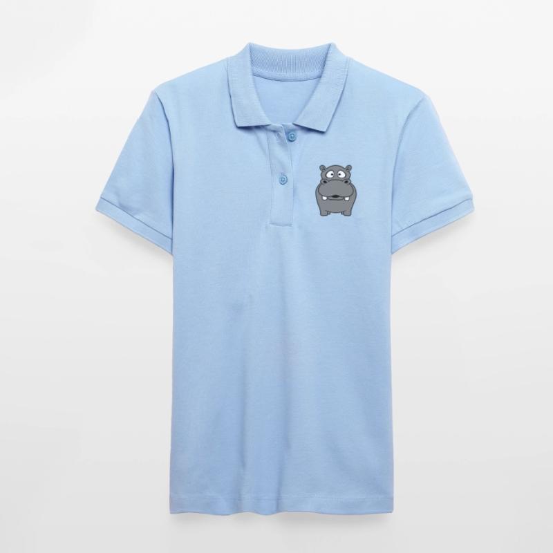 nilpferd klein dick suess niedlich comic Stanley/Stella Frauen Bio-Poloshirt ELLISER