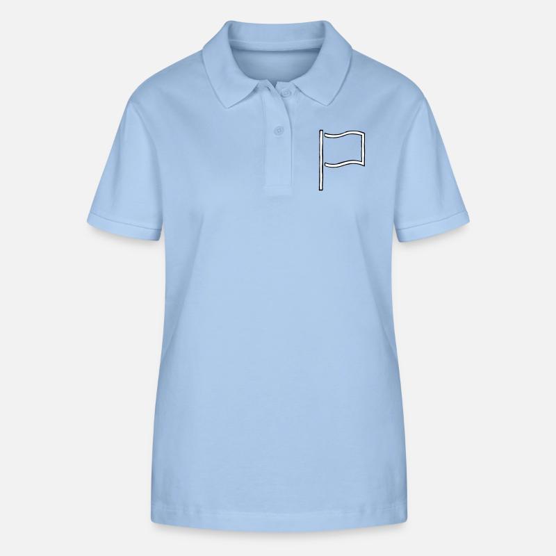 Miscellaneous - Flag empty - bw - Stanley/Stella Women’s Organic Polo Shirt ELLISER - sky blue