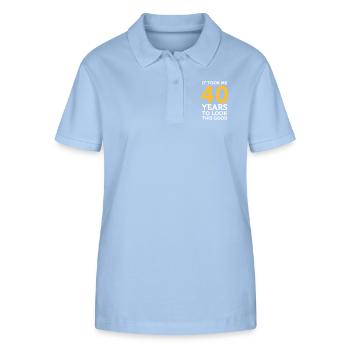 Es dauerte 40 Jahre, um so gut zu schauen! - Stanley/Stella Frauen Bio-Poloshirt ELLISER - sky Blue - Vorne - Luana (180cm)