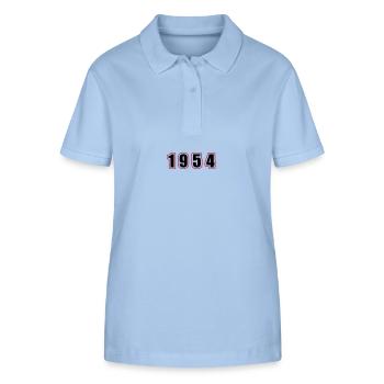 1954 year Birthday - Stanley/Stella Women’s Organic Polo Shirt ELLISER - sky blue - Front - Luana (180cm)
