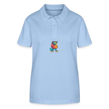 Chameleon Winter - Stanley/Stella Frauen Bio-Poloshirt ELLISER - sky Blue - Vorne - Luana (180cm)