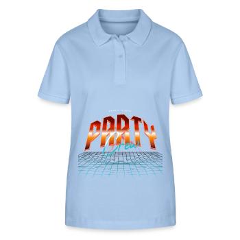 Équipe de fête - Polo bio ELLISER Stanley/Stella Femme - bleu ciel - Devant - Luana (180cm)
