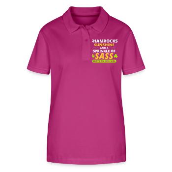 Irish Girl: Kleeblätter, Sonnenschein und Frechheit - Stanley/Stella Frauen Bio-Poloshirt ELLISER - Orchidee - Vorne - Luana (180cm)