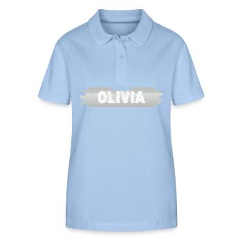 Olivia as a name - Stanley/Stella Women’s Organic Polo Shirt ELLISER - sky blue - Front - Luana (180cm)