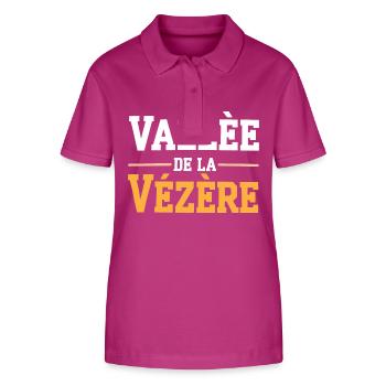 La vallée de la Vézère - Polo bio ELLISER Stanley/Stella Femme - mauve orchidée - Devant - Luana (180cm)