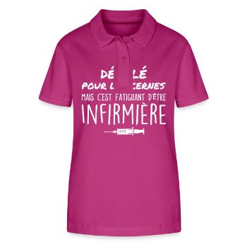Krankenschwester | Krankenschwester Geschenk | Muttertag - Stanley/Stella Frauen Bio-Poloshirt ELLISER - Orchidee - Vorne - Luana (180cm)