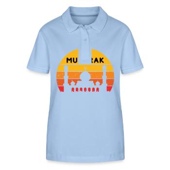 Ramadan Eid Mubarak Sunset - Stanley/Stella Frauen Bio-Poloshirt ELLISER - sky Blue - Vorne - Luana (180cm)