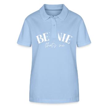 Bennie Benjamin Ben Benni Name - Stanley/Stella Frauen Bio-Poloshirt ELLISER - sky Blue - Vorne - Luana (180cm)