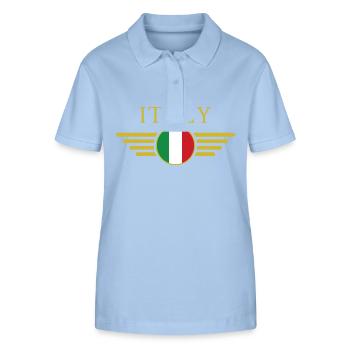 Ich liebe Italien Eleganz Stil Design T-Shirt - Stanley/Stella Frauen Bio-Poloshirt ELLISER - sky Blue - Vorne - Luana (180cm)