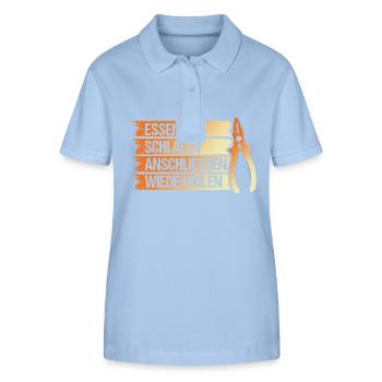 Master Electrician Electrical Engineer Electrician - Stanley/Stella Women’s Organic Polo Shirt ELLISER - sky blue - Front - Luana (180cm)