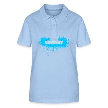 Sonne Uruguay - Stanley/Stella Frauen Bio-Poloshirt ELLISER - sky Blue - Vorne - Luana (180cm)