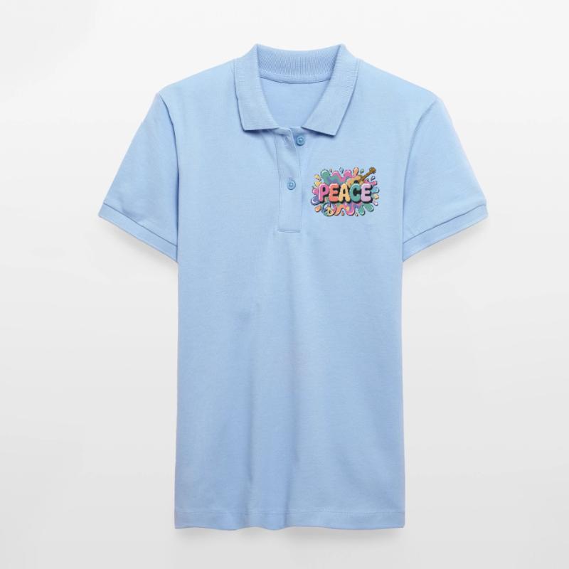 PEACE – Psychédélique Polo bio ELLISER Stanley/Stella Femme